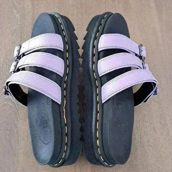 Dr. Martens Blaire Slide Flower Sandals - Color: Lilac - Size: 7 - Picture 7 of 11